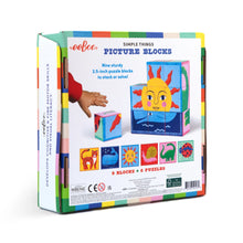 Load image into Gallery viewer, Eeboo Simple Things Picture Blocks 9 Piece Puzzle