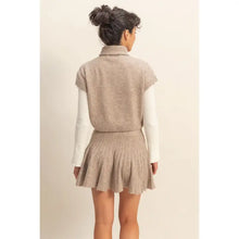 Load image into Gallery viewer, HYFVE TURTLENECK TOP AND PLEATED SKIRT SET DARK TAUPE
