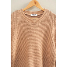 Load image into Gallery viewer, HYFVE TEXTURED KNIT CREW DROP SHOULDER SWEATER