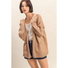 Load image into Gallery viewer, Hyfve Oversized Open-Front Cardigan Sweater with Pockets