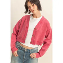 Load image into Gallery viewer, HYFVE WASHED FRENCH TERRY CARDIGAN