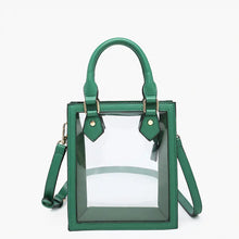 Load image into Gallery viewer, Jen & Co Elise Clear Rectangular Crossbody w/ Dual Handles