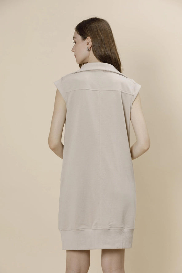 dress with zip up front A & SHE COTTON ZIP UP FRONT SLEEVELESS DRESS – mum & me mercantile