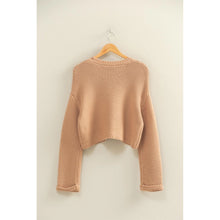 Load image into Gallery viewer, HYFVE TEXTURED KNIT CREW DROP SHOULDER SWEATER