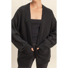Load image into Gallery viewer, Hyfve Oversized Open-Front Cardigan Sweater with Pockets