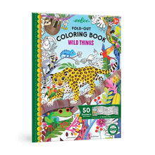 Load image into Gallery viewer, Eeboo Wild Things Fold-Out Coloring Book with Stickers