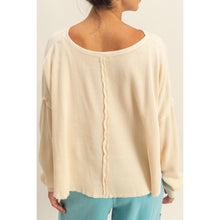 Load image into Gallery viewer, Hyfve Mineral Washed Dropped Shoulder Waffle Knit Top