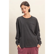 Load image into Gallery viewer, Hyfve Oversized Washed Long Sleeve Pocket Tee