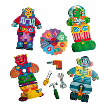 Load image into Gallery viewer, EEBOO Build A Robot Shaped Box Spinner Game