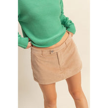 Load image into Gallery viewer, Hyfve Flirty Corduroy Mid Waist Mini Skort