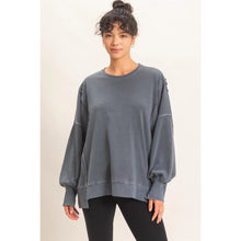 Load image into Gallery viewer, HYFVE PIGMENT DYED OVERSIZED RAW EDGE SWEATSHIRT