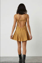 Load image into Gallery viewer, BUCKETLIST CUT OUT BACK PLEATED MINI DRESS

