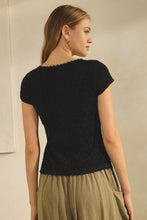 Load image into Gallery viewer, ODDI SHIMMERING OPEN KNIT SHORT SLEEVE CARDIGAN
