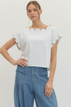 Load image into Gallery viewer, ENTRO GROMMET TRIM BLOUSE
