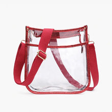 Load image into Gallery viewer, Jen &amp; Co Posie Clear Crossbody w/ Vegan Leather
