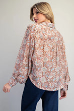 Load image into Gallery viewer, EESOME PAISLEY PRINTED BUTTON DOWN BLOUSE
