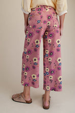 Load image into Gallery viewer, EASEL FLORAL PRINT STRETCH WASHED TWILL PANTS
