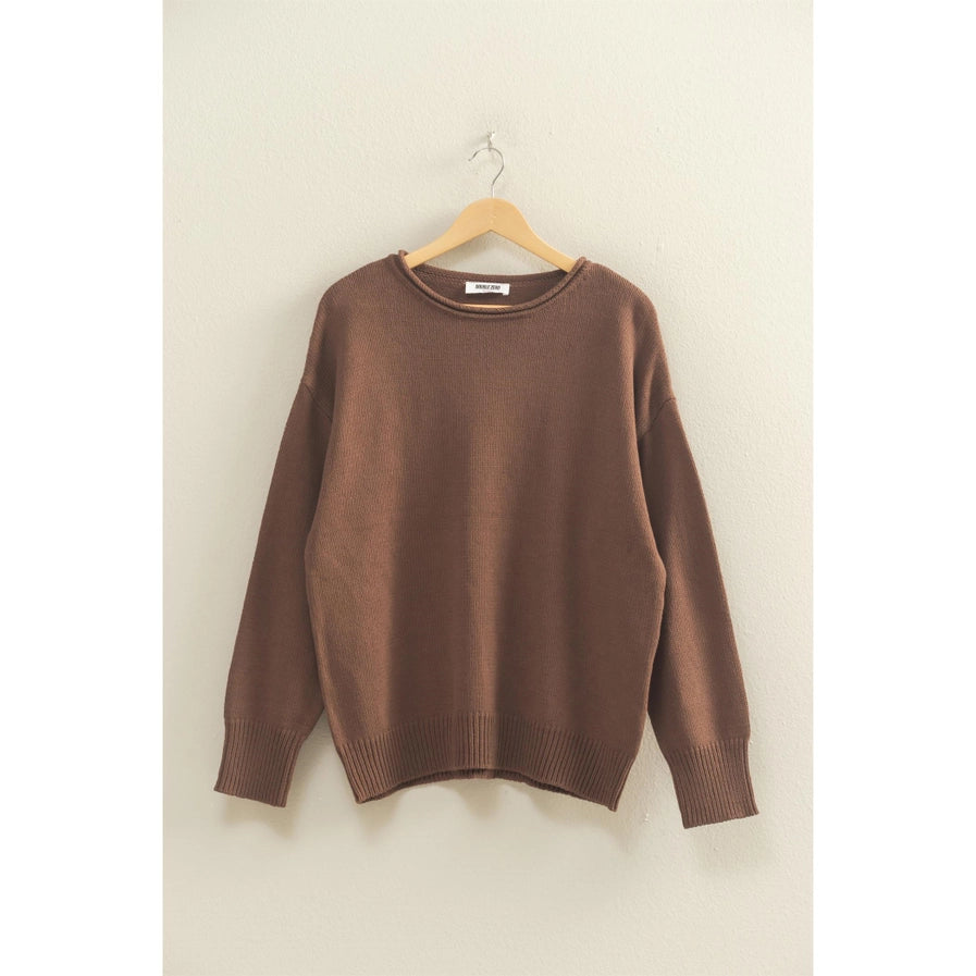 HYFVE OVERSIZED ROLL NECK KNIT SWEATER