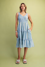 Load image into Gallery viewer, EASEL EMBROIDERY DETAILING TIERED DRESS
