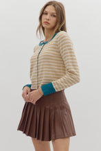 Load image into Gallery viewer, Entro Striped Pattern Long Sleeve Fitted Cardigan
