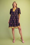 Load image into Gallery viewer, EASEL BUBBLE SHORT SLEEVE DRESS
