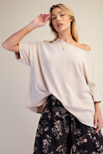 Load image into Gallery viewer, EASEL SHORT SLEEVE WASHED TERRY KNIT TOP
