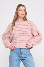 Load image into Gallery viewer, Allie &amp; Rose Crop Oversized Sweater
