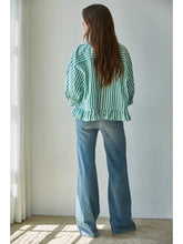Load image into Gallery viewer, BY TOGETHER WOVEN COTTON STRIPED BUTTON DOWN
