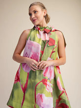 Load image into Gallery viewer, GLAM FLORAL A-LINE MINI DRESS
