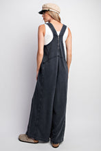 Load image into Gallery viewer, EASEL WASHED SOFT TERRY KNIT JUMPSUIT BLACK
