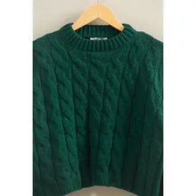 Load image into Gallery viewer, Hyfve Textured Crew Neck Cable Knit Sweater
