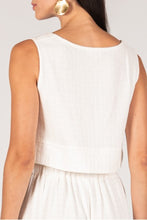 Load image into Gallery viewer, P. CILL LINEN SLEEVELESS CROPPED TOP
