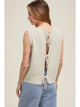 Load image into Gallery viewer, Wishlist Textured Self Back Ties Sweater Vest

