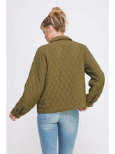 Load image into Gallery viewer, ALLIE ROSE QUILTED OLIVE JACKET
