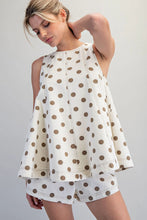 Load image into Gallery viewer, EESOME MINERAL WASHED POLKA DOT SWING TOP
