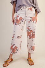 Load image into Gallery viewer, EASEL FLORAL PRINTED WASHED TWILL BARREL PANTS
