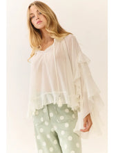 Load image into Gallery viewer, Polka dot high-rise wide leg pants with front button closure
