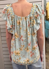Load image into Gallery viewer, EASEL FLORAL PRINTED RAYON LINEN TOP
