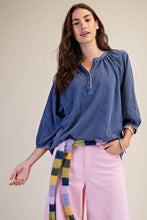 Load image into Gallery viewer, EASEL WASHED COTTON SLUB BUTTON FRONT HENELY TOP
