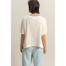 Load image into Gallery viewer, HYFVE V NECK RAW EDGE OVERSIZED TEE
