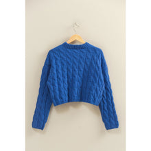 Load image into Gallery viewer, Hyfve Textured Crew Neck Cable Knit Sweater
