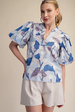 Load image into Gallery viewer, GLAM APPAREL PUFF SLEEVE BLOUSE
