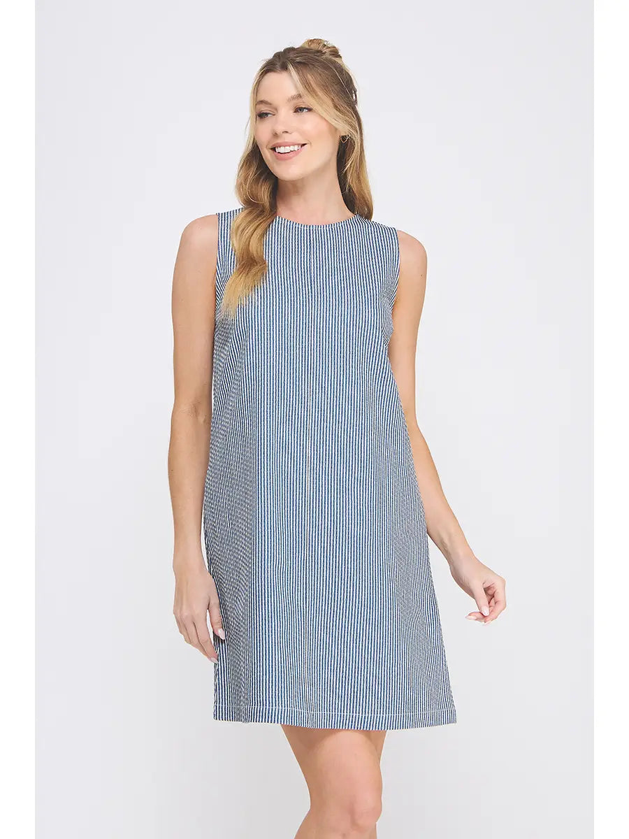 Allie Rose Striped A-Line Dress