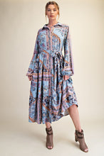 Load image into Gallery viewer, EASEL RAYON TWILL WOVEN LONG DRESS
