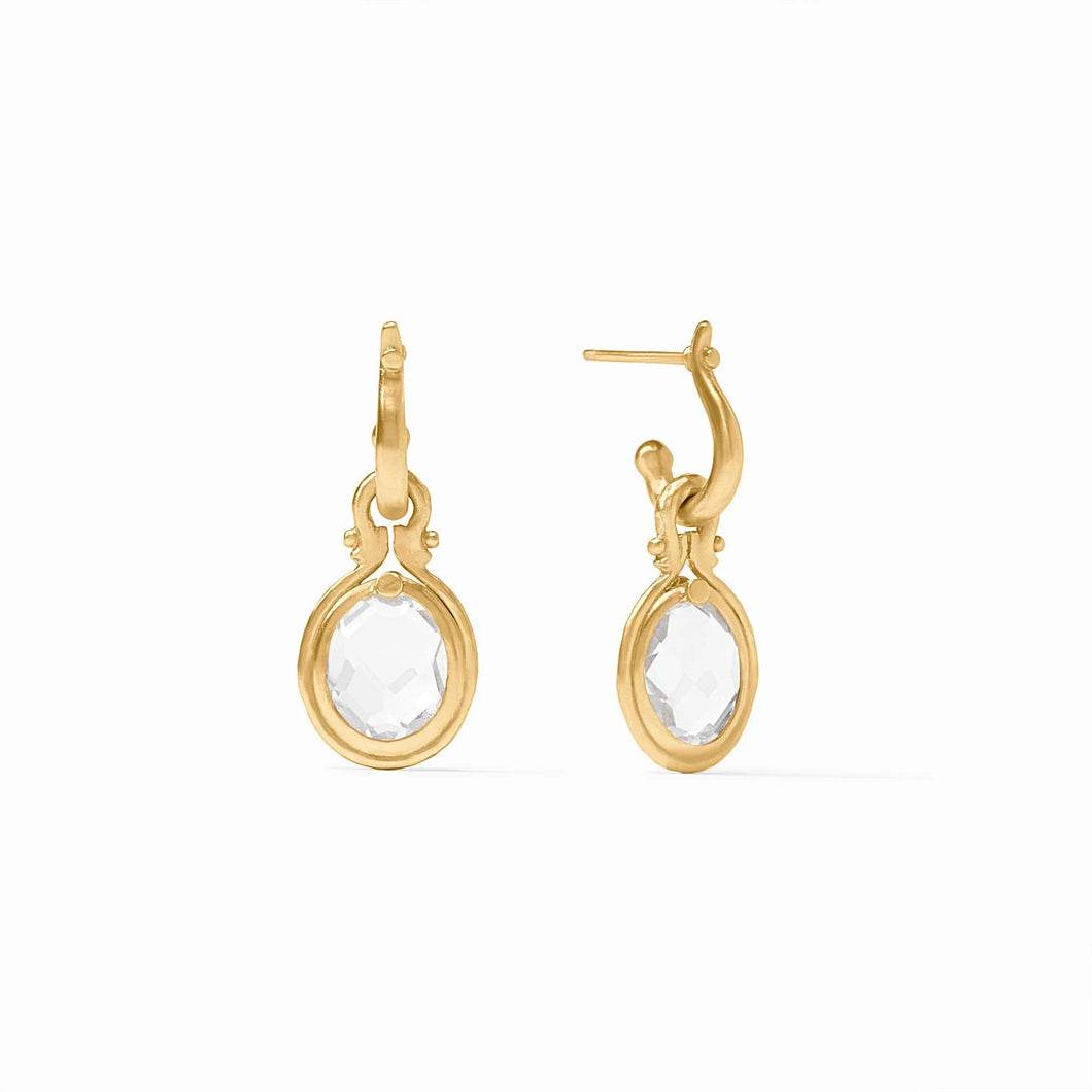 JULIE VOS TS SARATOGA HOOP AND CHARM EARRING