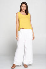 Load image into Gallery viewer, MATCH POINT SLEEVELESS CROP WITH RAW EDGE SILVER TOP
