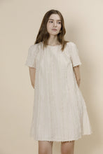 Load image into Gallery viewer, A &amp; She Fray Striped Short Sleeve Mini Dress
