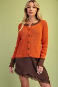 Load image into Gallery viewer, EASEL COLOR MIX KNITTED SWEATER CARDIGAN
