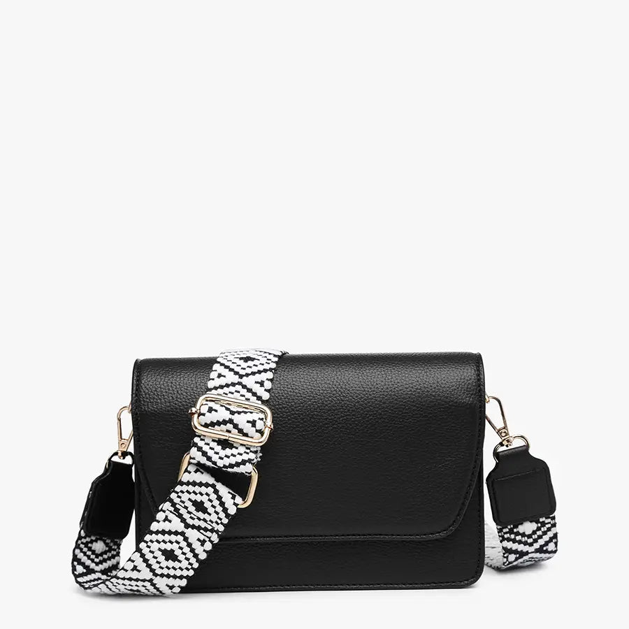 Jen & Co Noah Flapover Crossbody w/ Guitar Strap