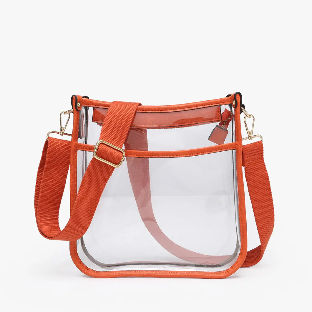 Jen & Co Posie Clear Crossbody w/ Vegan Leather